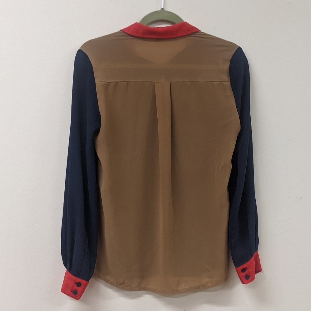 Sheer Multi-block Button Down (M) - Picture 4 of 4